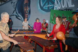 Marimba band playing